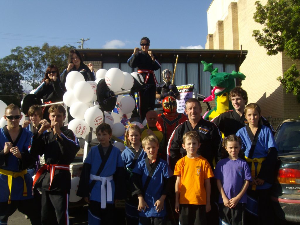 Karate in gympie gold rush parade